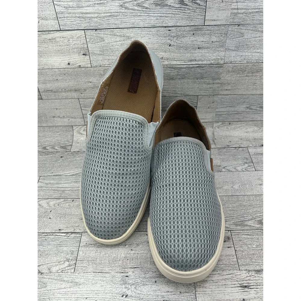 OluKai Pehuea Slip On Shoes Light Blue Mesh Women US W9.5 EUR‎ 39.5